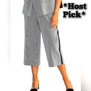 NWT Rachel Rachel Roy PLUS 18W Elin Striped Navy Blue White Capri Pants